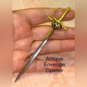 Vintage (1930-1940) Gold and Silver Sword Letter Opener
